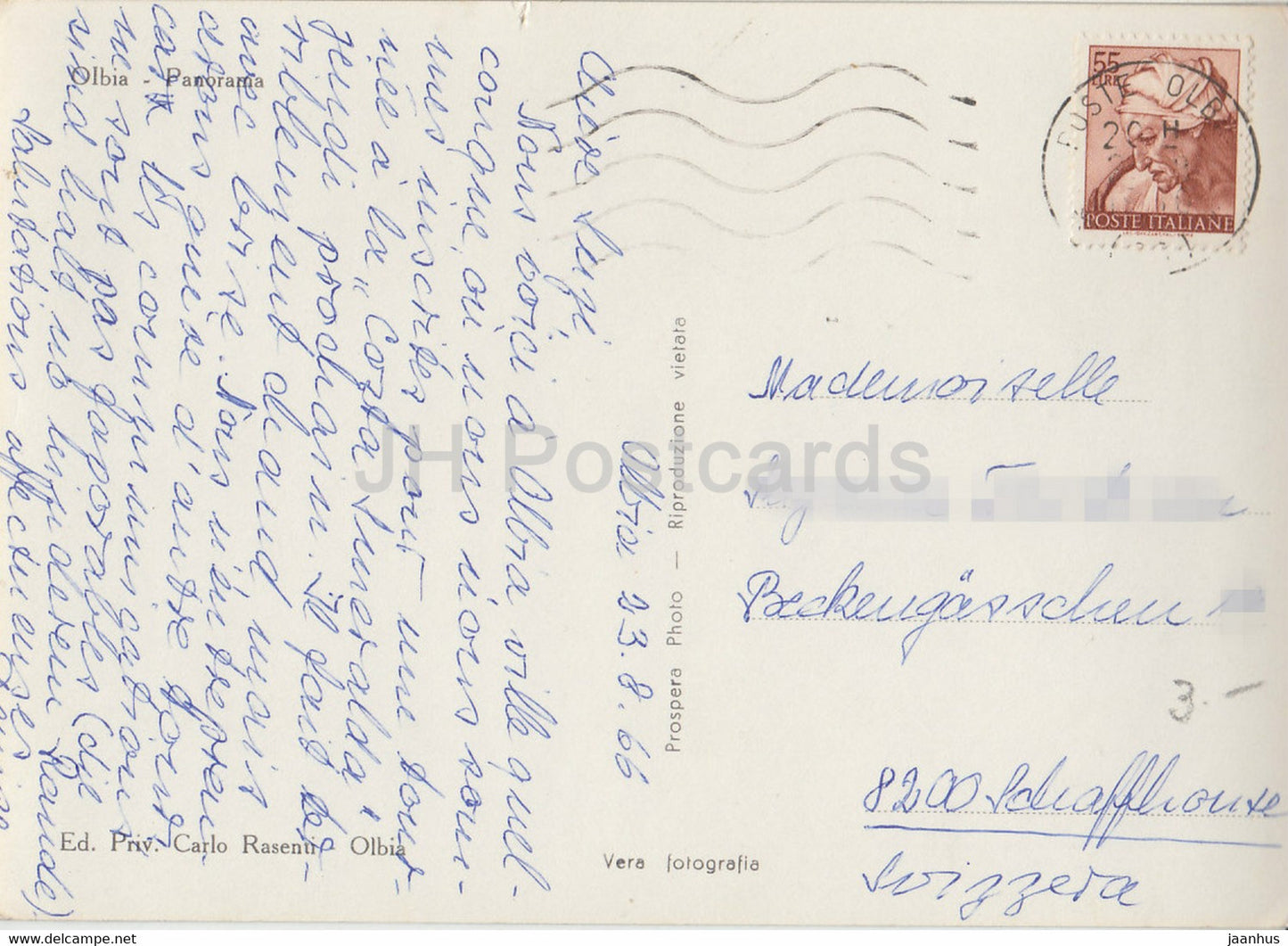 Olbia - panorama - 1966 - Italy - used