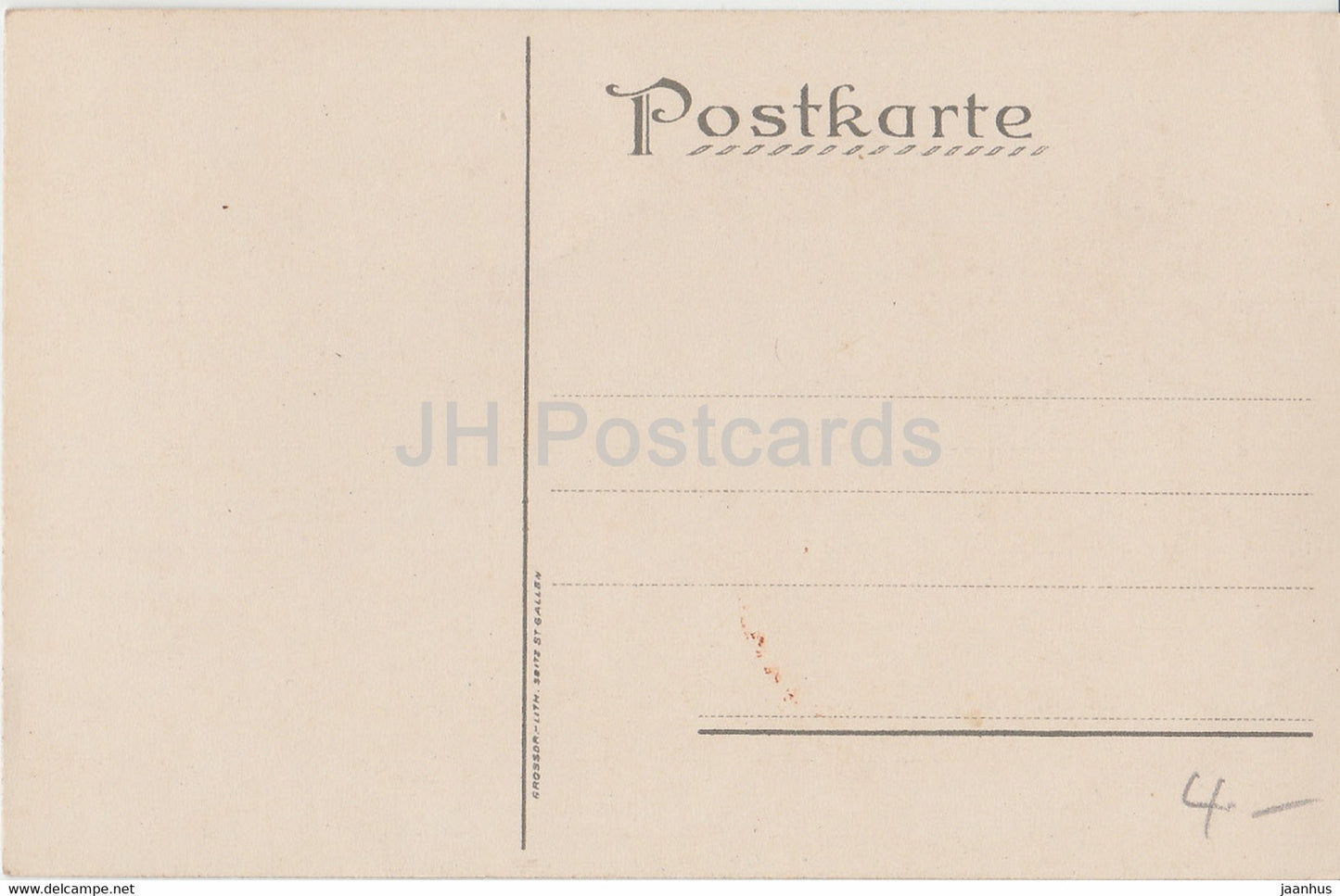 Ostergrußkarte - Frohliche Ostern - Stadtansicht - Grossor - alte Postkarte - Schweiz - unbenutzt