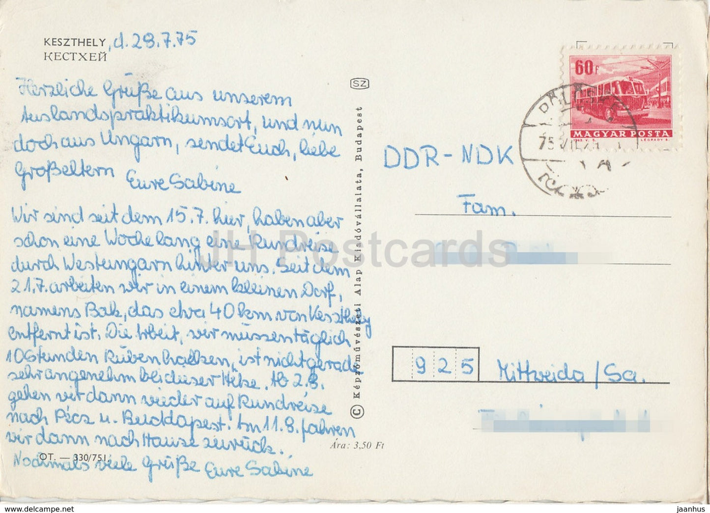 Keszthely – Bibliothek – Skulptur – Architektur – Multiview – 1975 – Ungarn – gebraucht