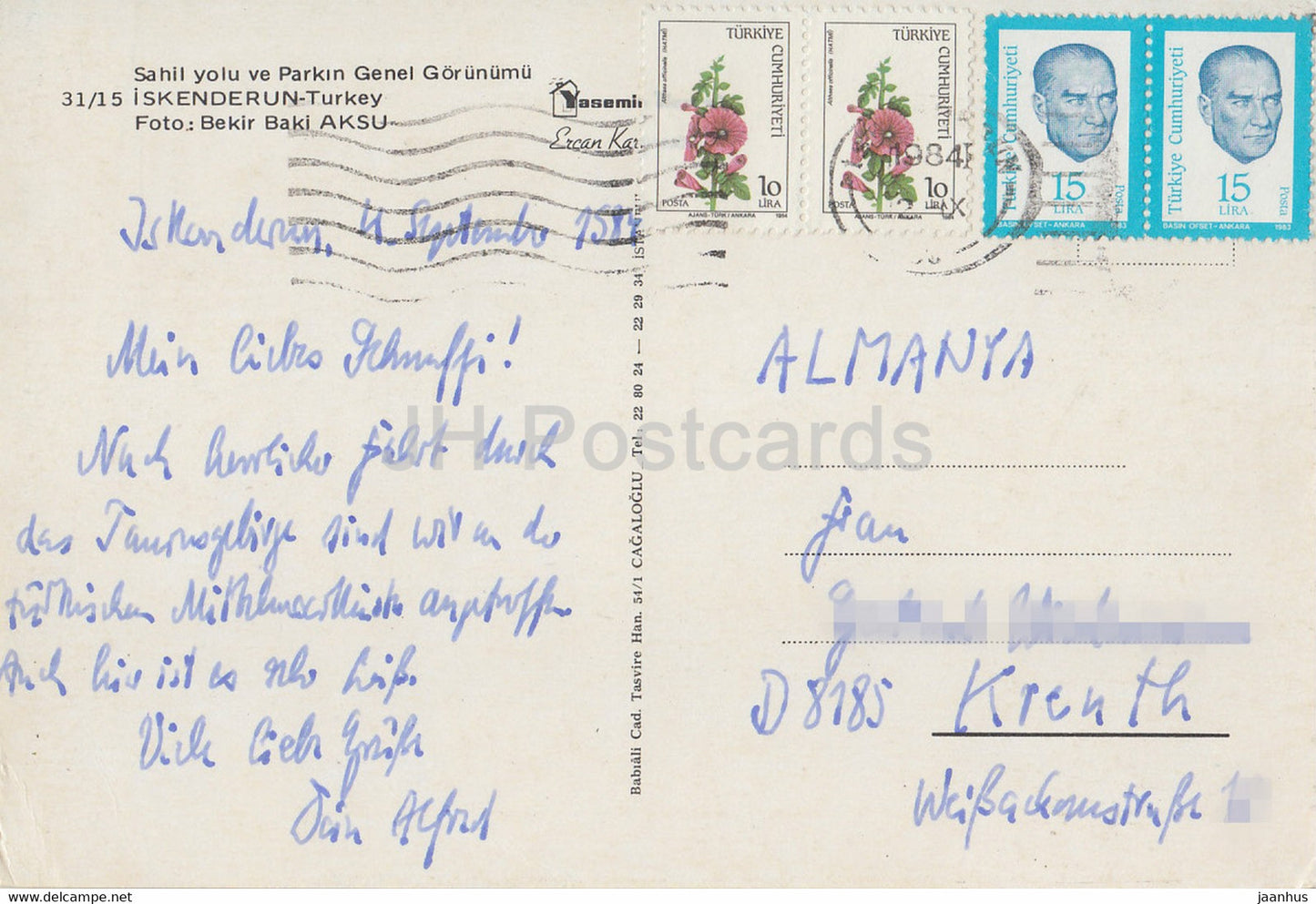 Iskenderun - Coastal Road - Park - 1984 - Turquie - occasion