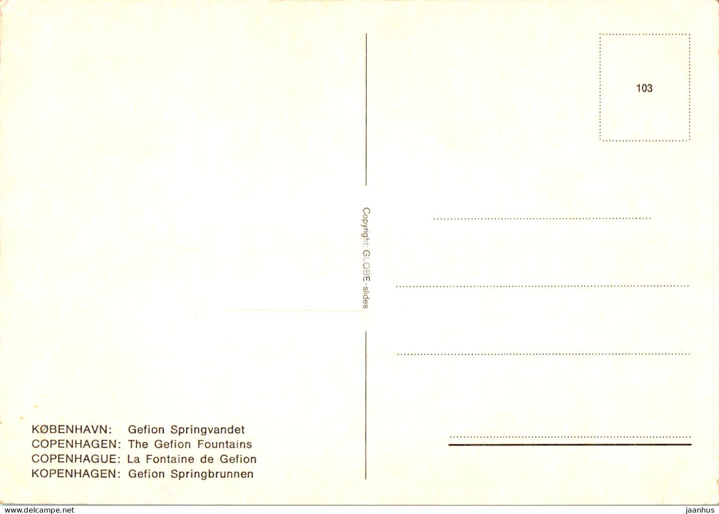 Kopenhagen – Kopenhagen – Gefion Springvandet – Gefion-Brunnen – 103 – Dänemark – unbenutzt