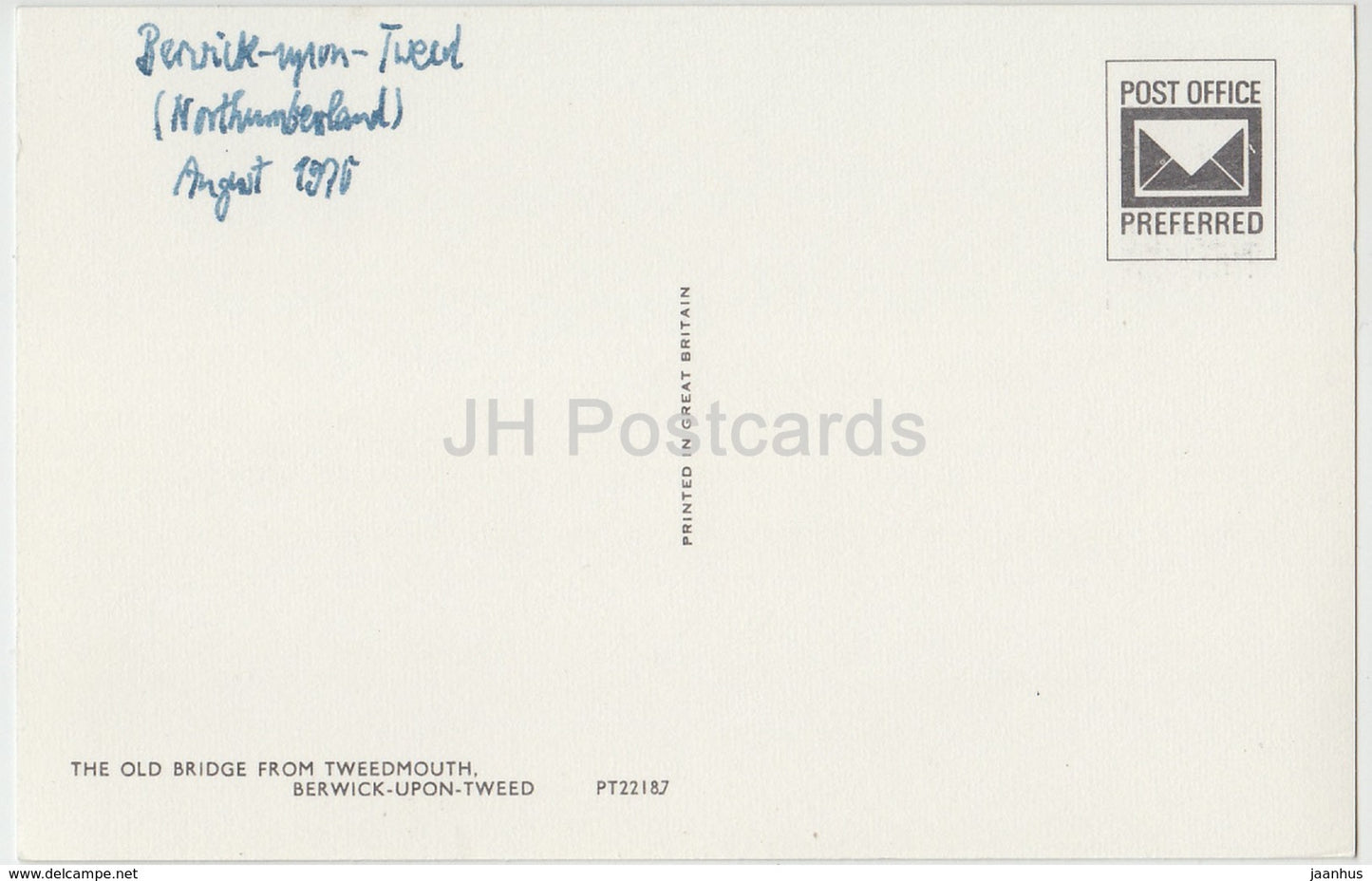Berwick-Upon-Tweed - The Old Bridge from Tweedmouth - PT22187 - 1970 - United Kingdom - England - used
