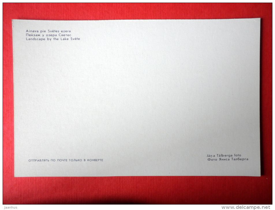 Landscape by the lake Svete - Latvian Views - 1987 - Latvia USSR - unused - JH Postcards