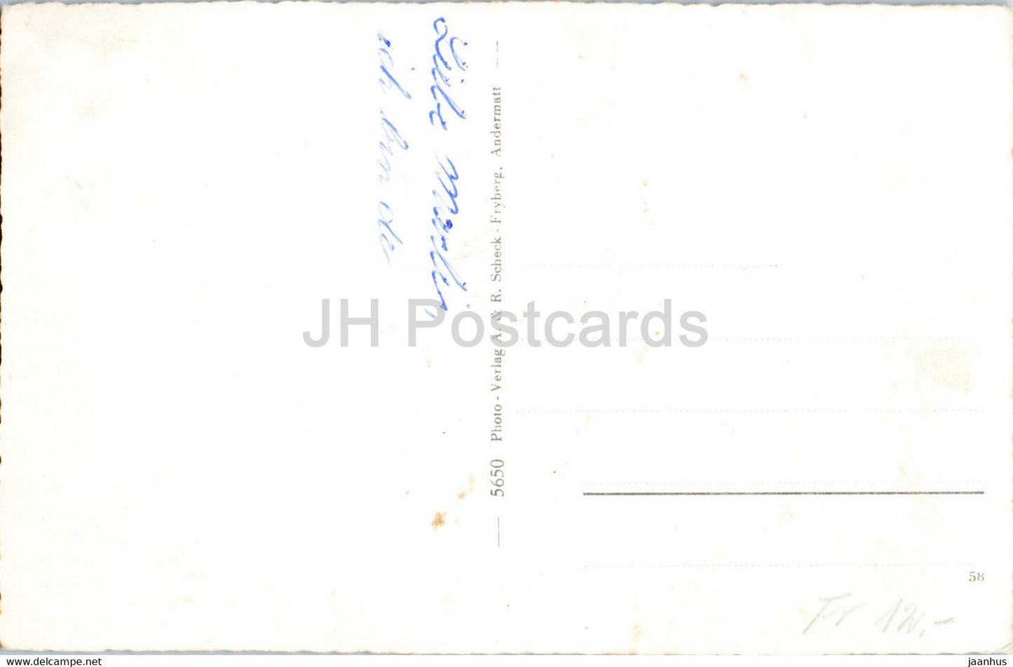 Andermatt - Skigelande - 5650 - carte postale ancienne - Suisse - occasion