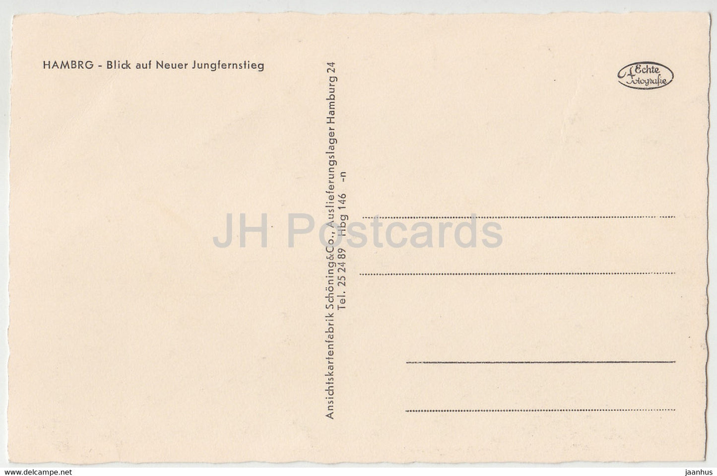 Hamburg - Blick auf Neuer Jungfernstieg - Boot - Deutschland - unbenutzt