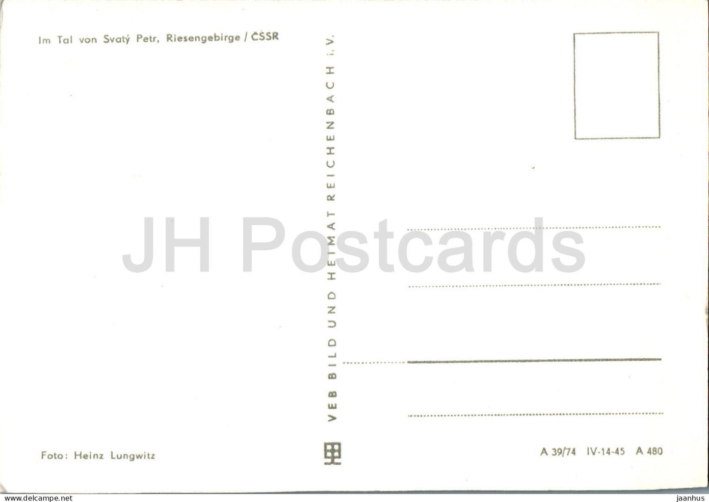 Im Tal von Svaty Petr - Riesengebirge - Czech Repubic - Czechoslovakia - unused