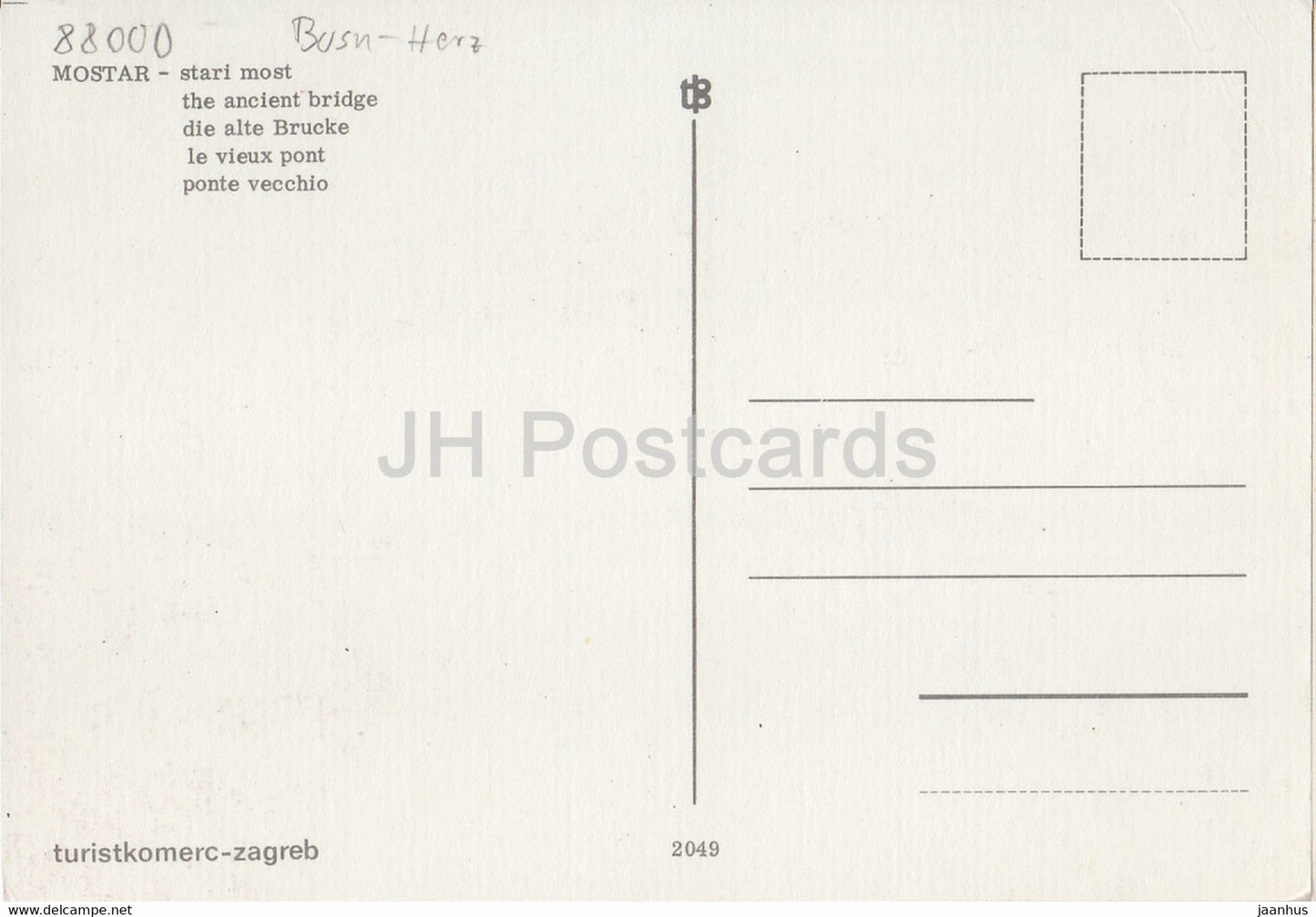Mostar - Stari Most - Die alte Brücke - 2049 - Jugoslawien - Bosnien und Herzegowina - unbenutzt
