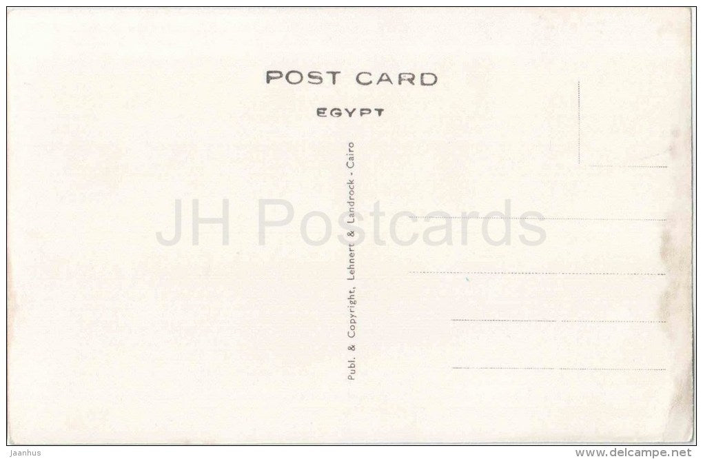 The Great Sphinx with Pyramids - camel - El Giza - Cairo - old postcard - Egypt - unused - JH Postcards