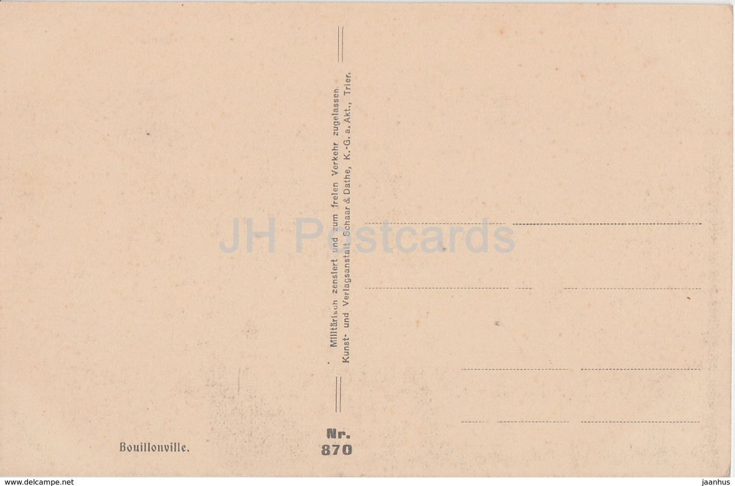 Bouillonville - 870 - old postcard - France - unused