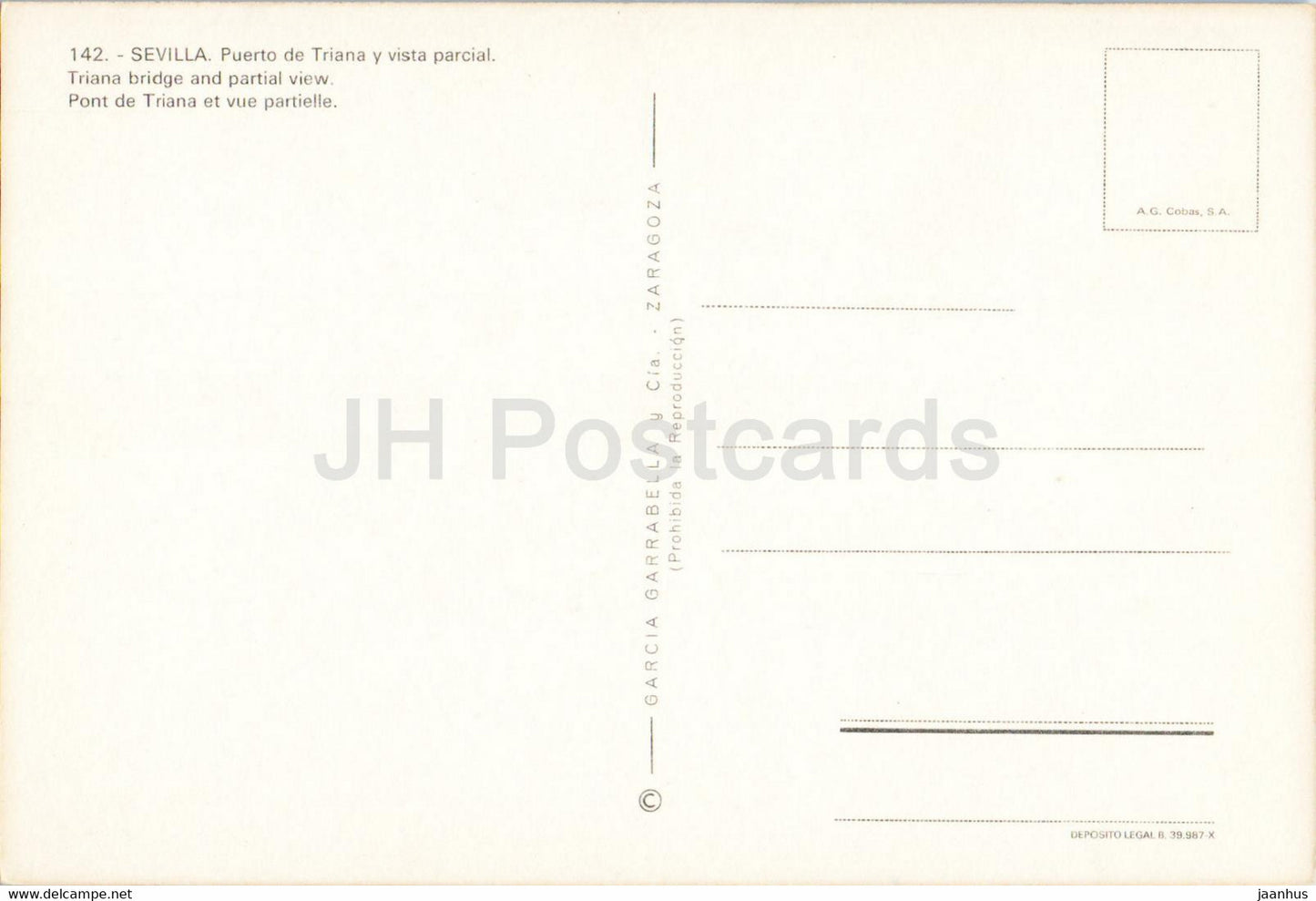 Séville - Puerto de Triana y vista parcial - Pont de Triana - 142 - Espagne - inutilisé