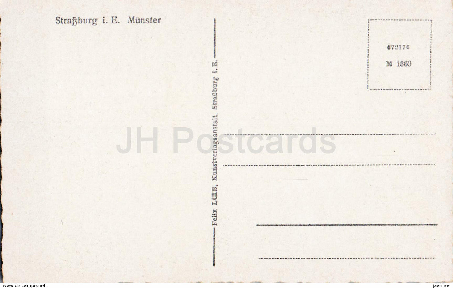 Straßburg - Straßburg i E - Münster - La Cathedrale - Kathedrale - alte Postkarte - Frankreich - unbenutzt