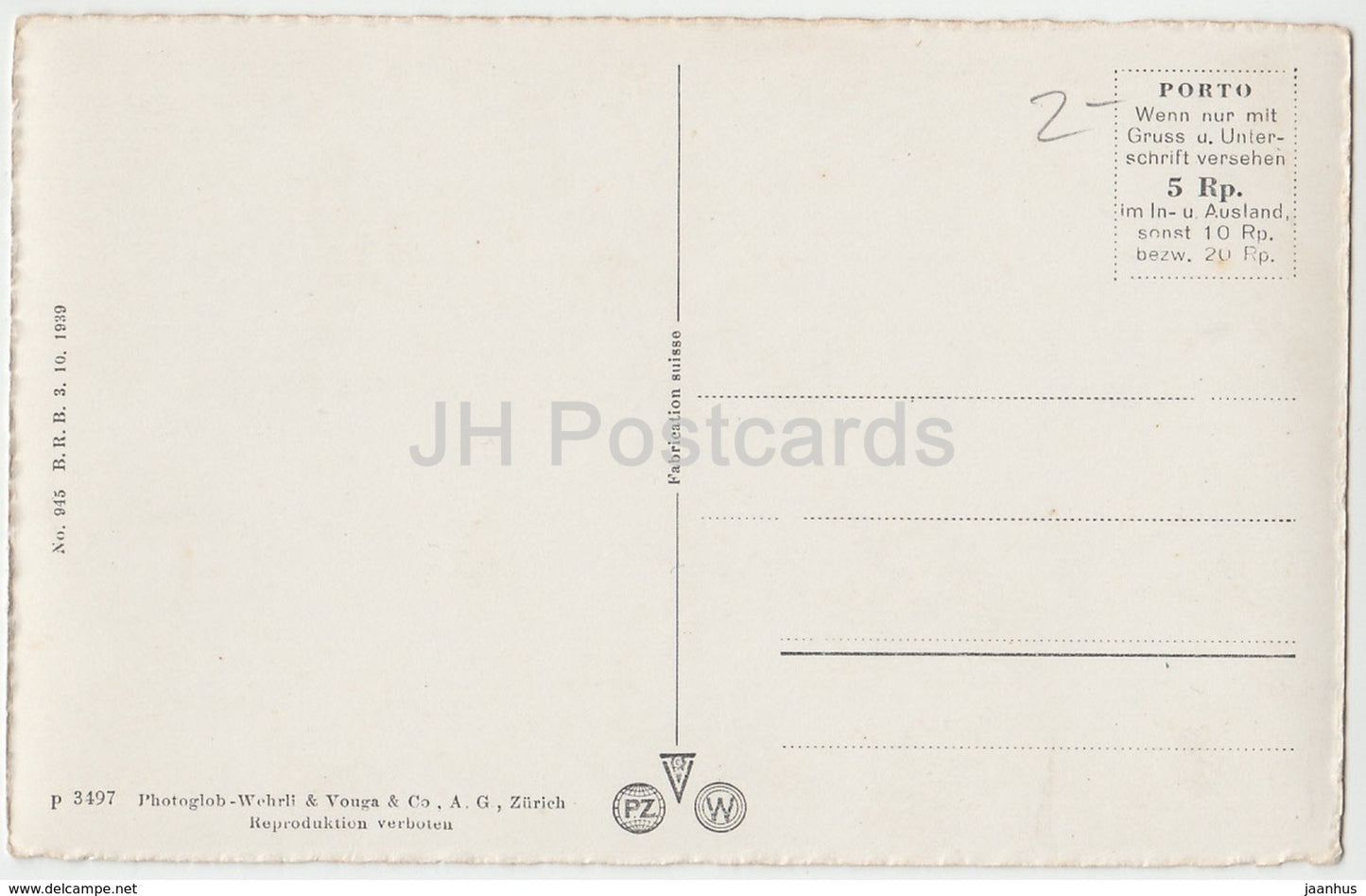 Schiffeinfahrt in Interlaken - Heimwehfluh und Jungfrau - Schiff - 945 - Schweiz - alte Postkarte - unbenutzt