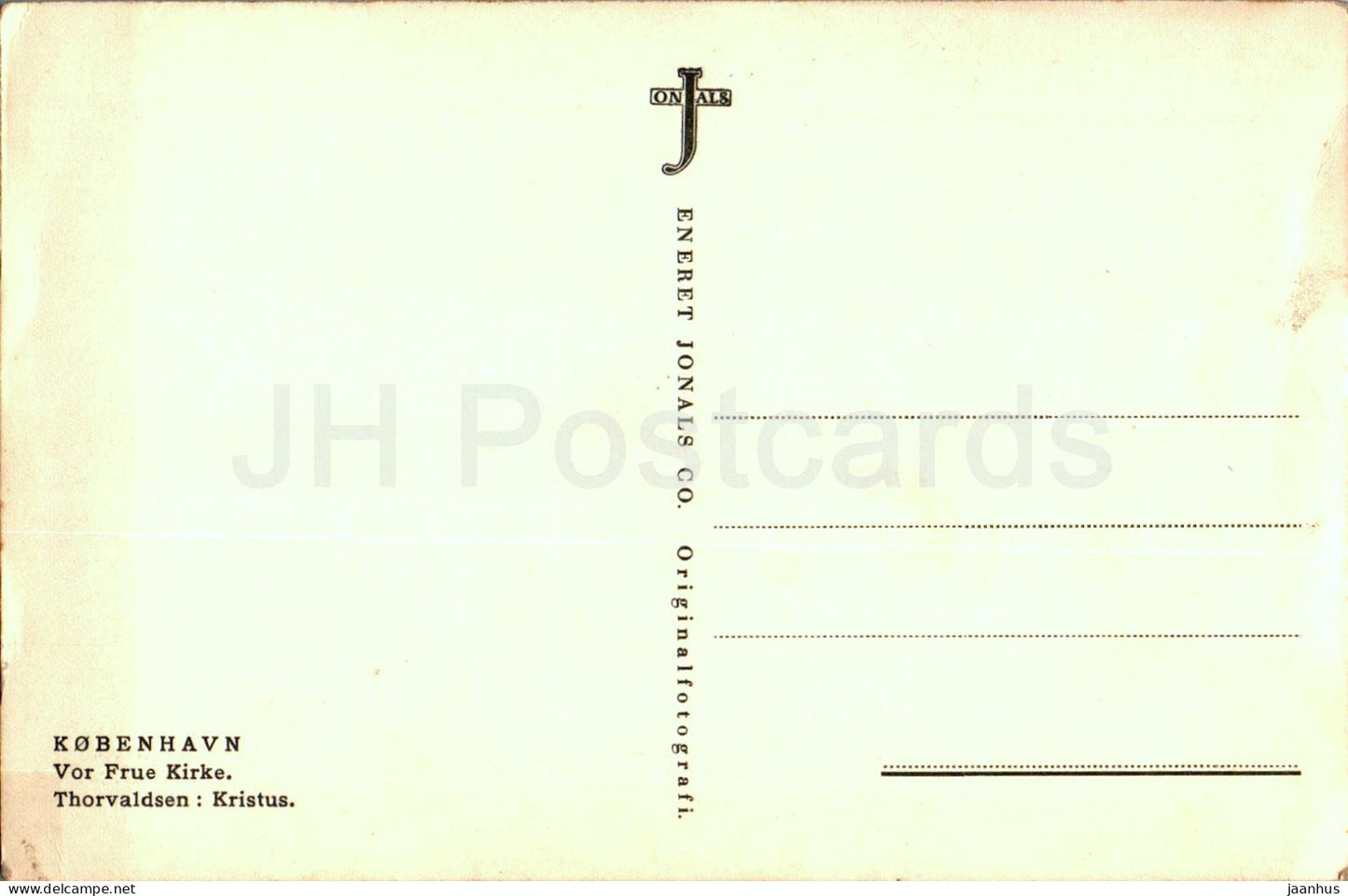 Kopenhagen - Kobenhavn - Vor Frue Kirke - Skulptur von Thorvaldsen - Kirche Unserer Lieben Frau - alte Postkarte - Dänemark - unbenutzt