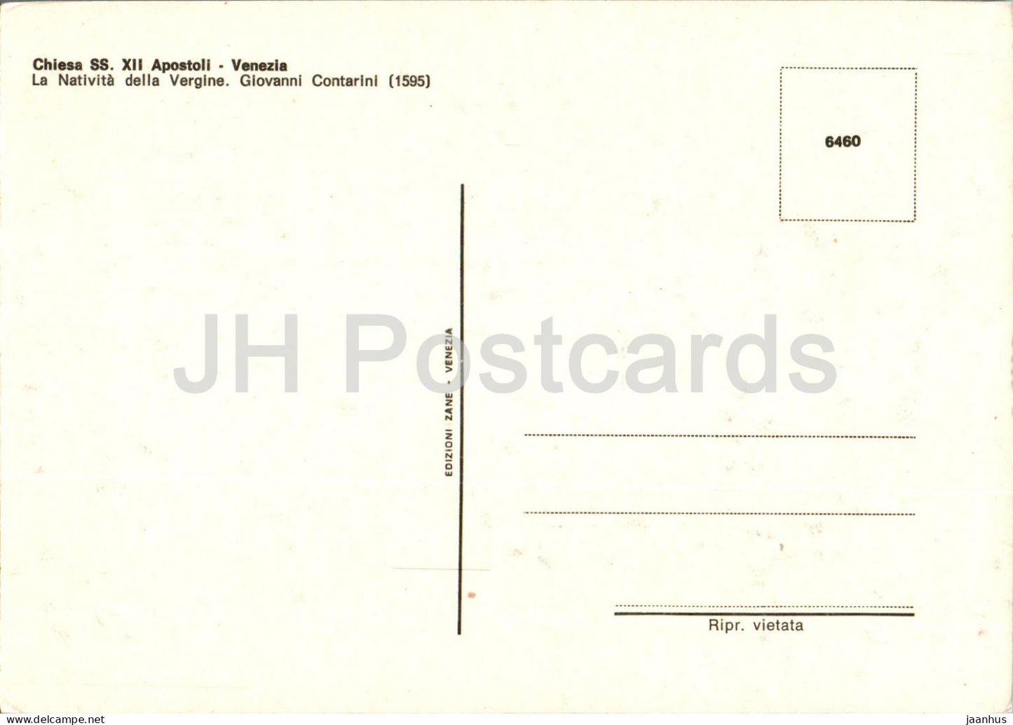 Peinture de Giovanni Contarini - La Nativita della Vergine Chiesa SS XII Apostoli - 6460 - Art italien - Italie - inutilisé