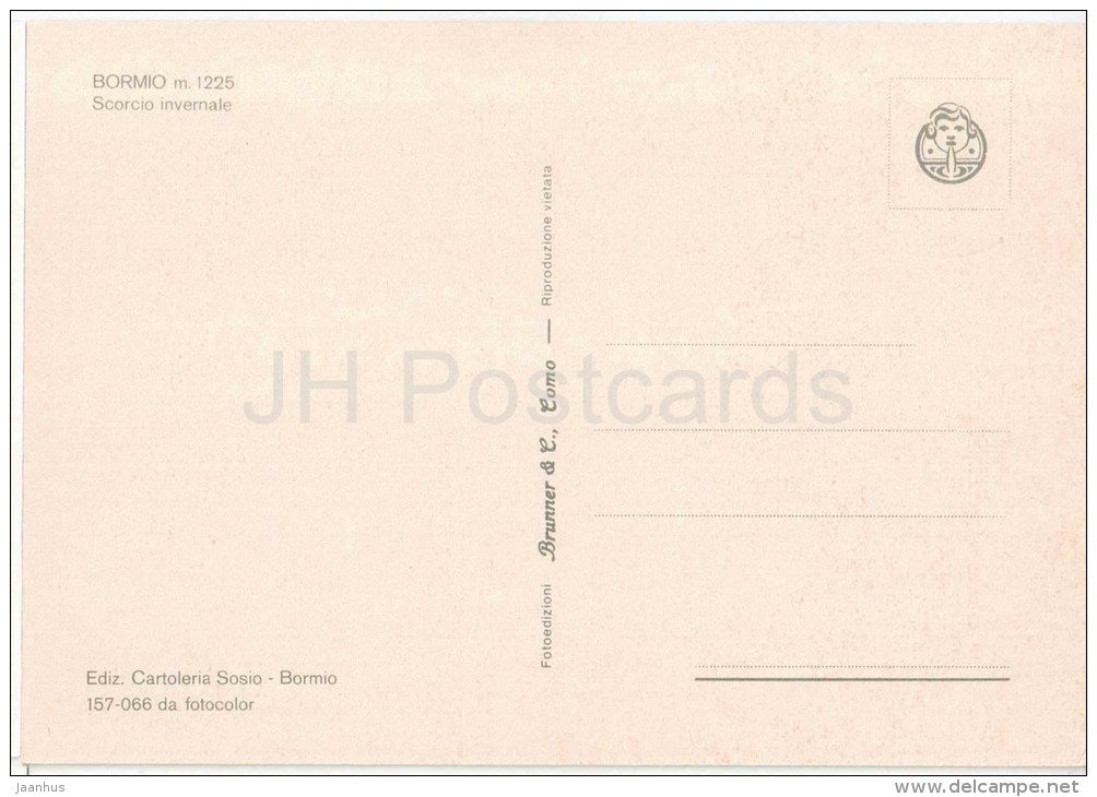 scorcio invernale - chiesa - church - Bormio m. 1225 - Sondrio - Lombardia - Italia - Italy - unused - JH Postcards