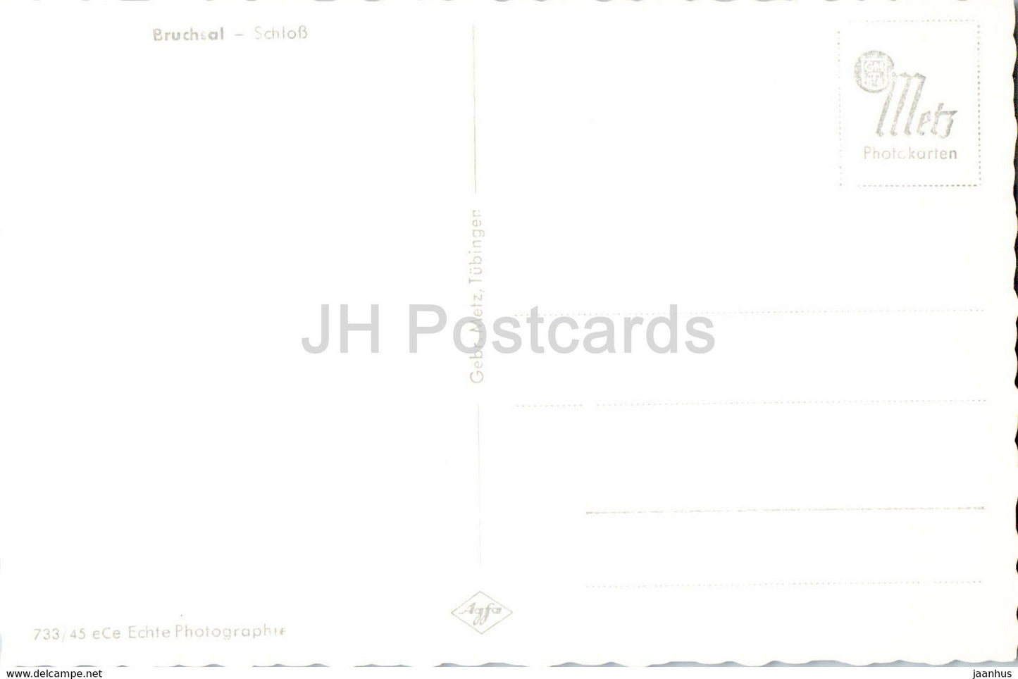 Bruchsal - Schloss - castle - old postcard - Germany - unused