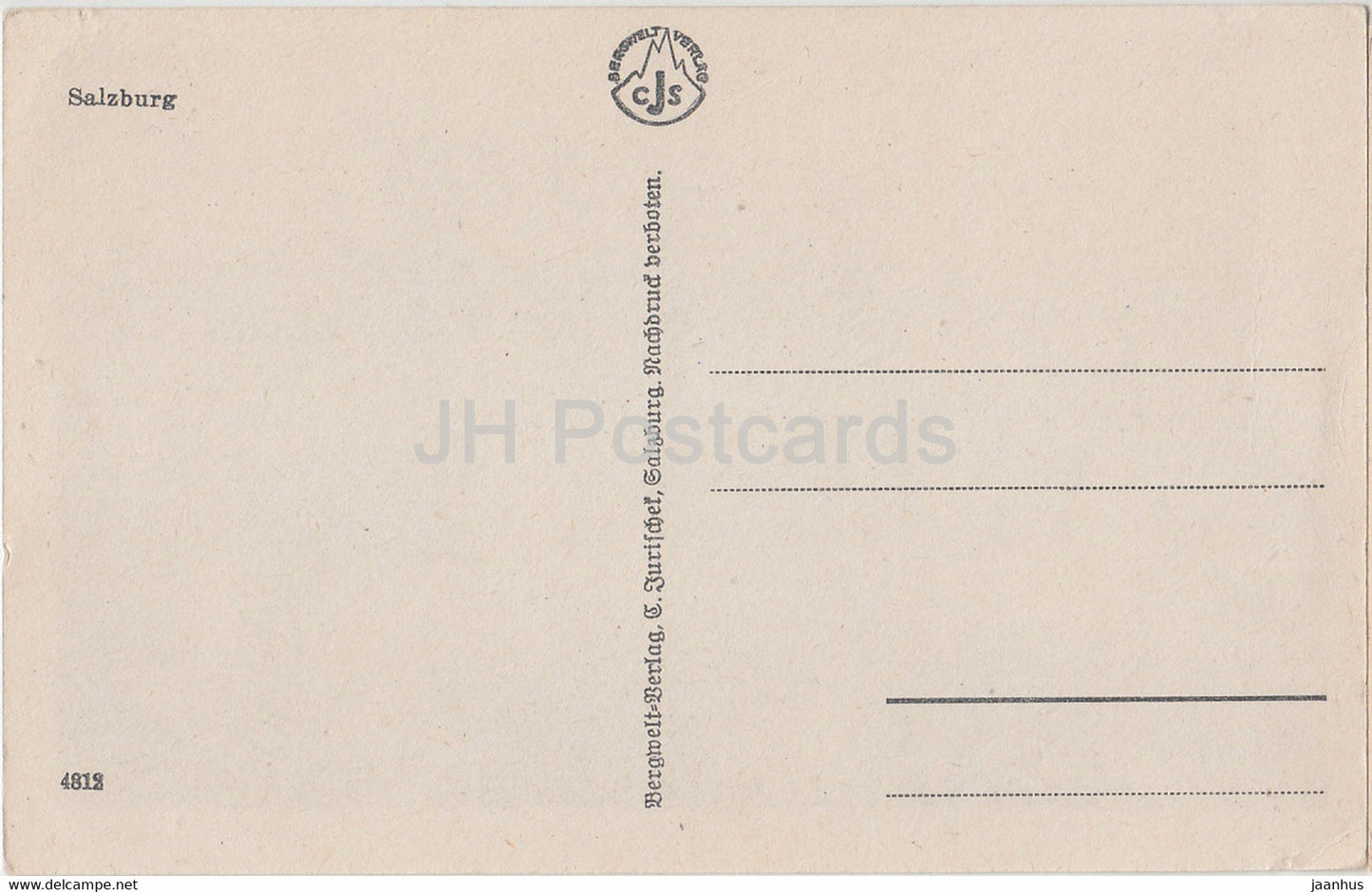 Salzburg - old postcard - 4812 - Austria - unused