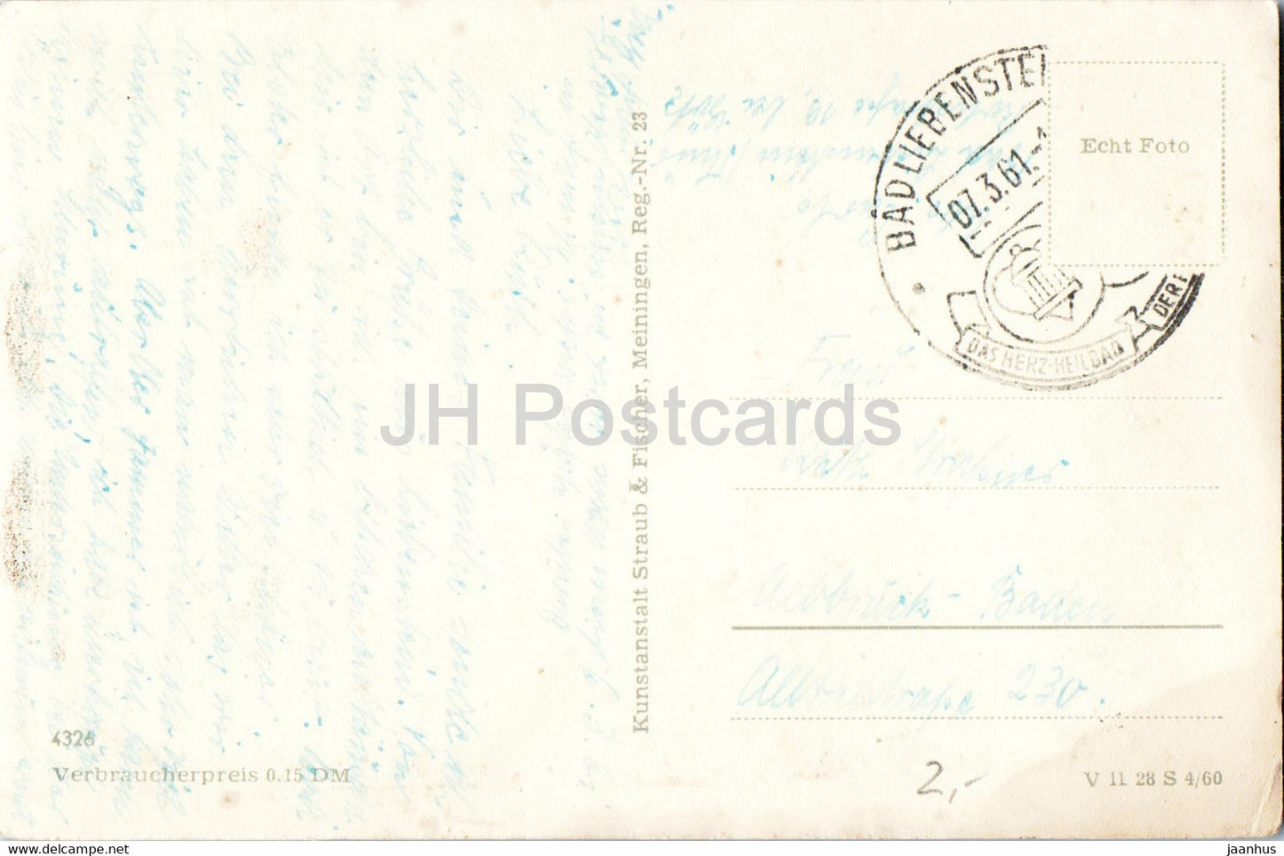 Bad Liebensteini Do – 1961 – Deutschland DDR – gebraucht