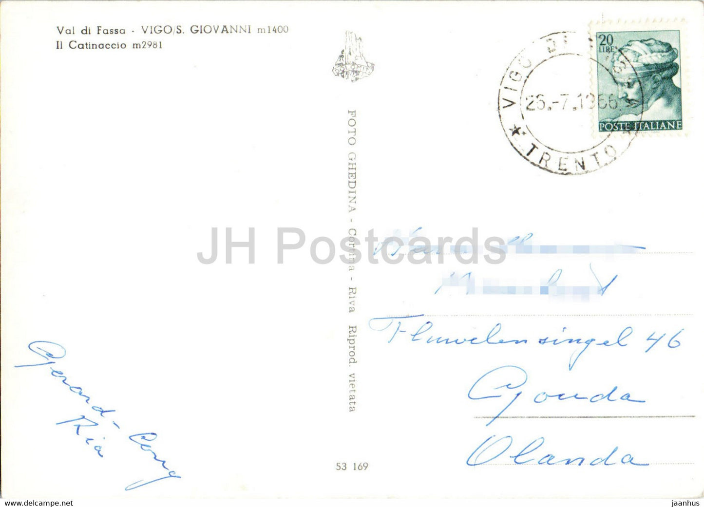 Val di Fassa – Vigo – S Giovanni – Il Catinaccio – 1966 – Italien – gebraucht