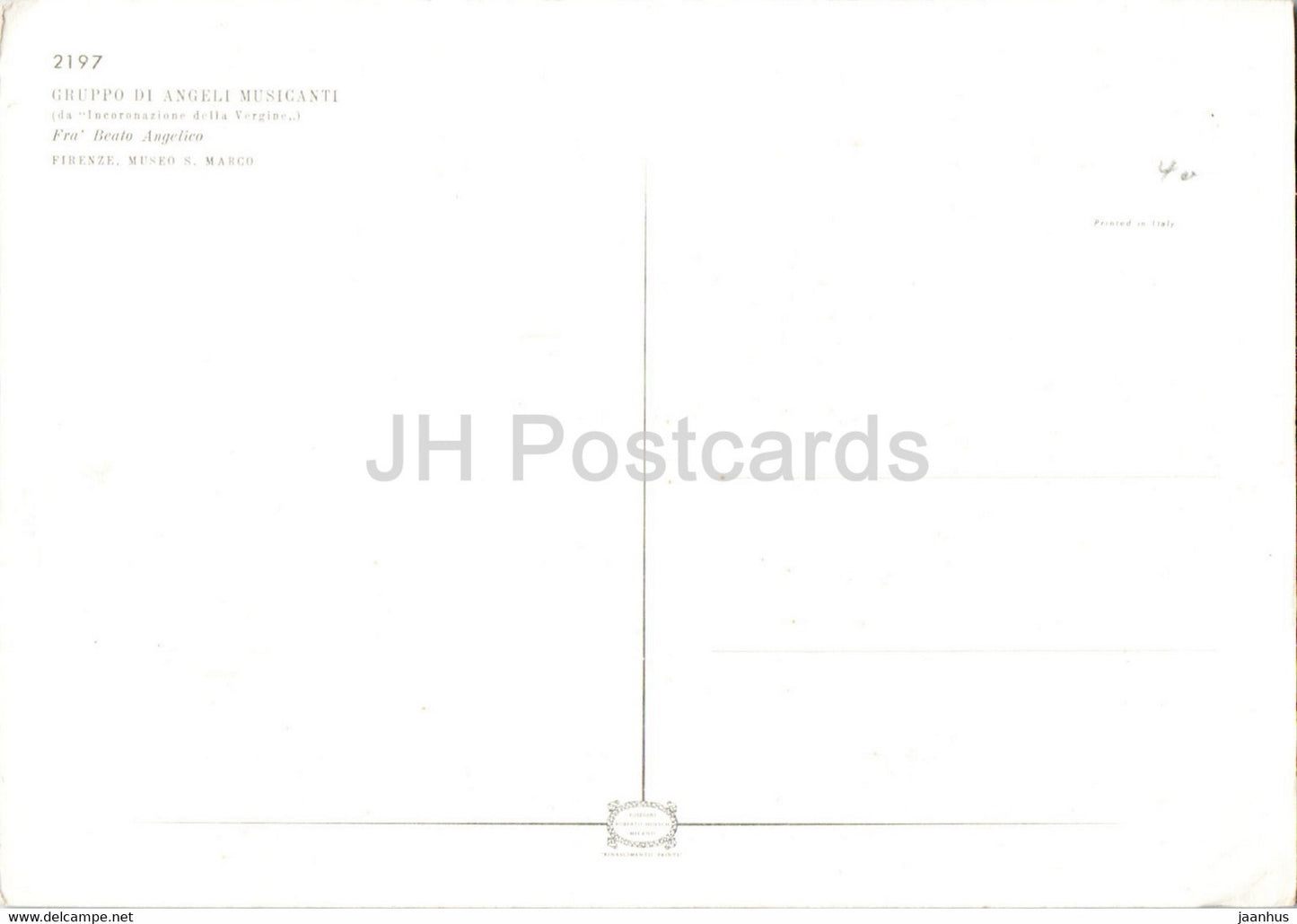 painting by Fra Angelico - Gruppo di Angeli Musicanti - Italian art - Italy - unused