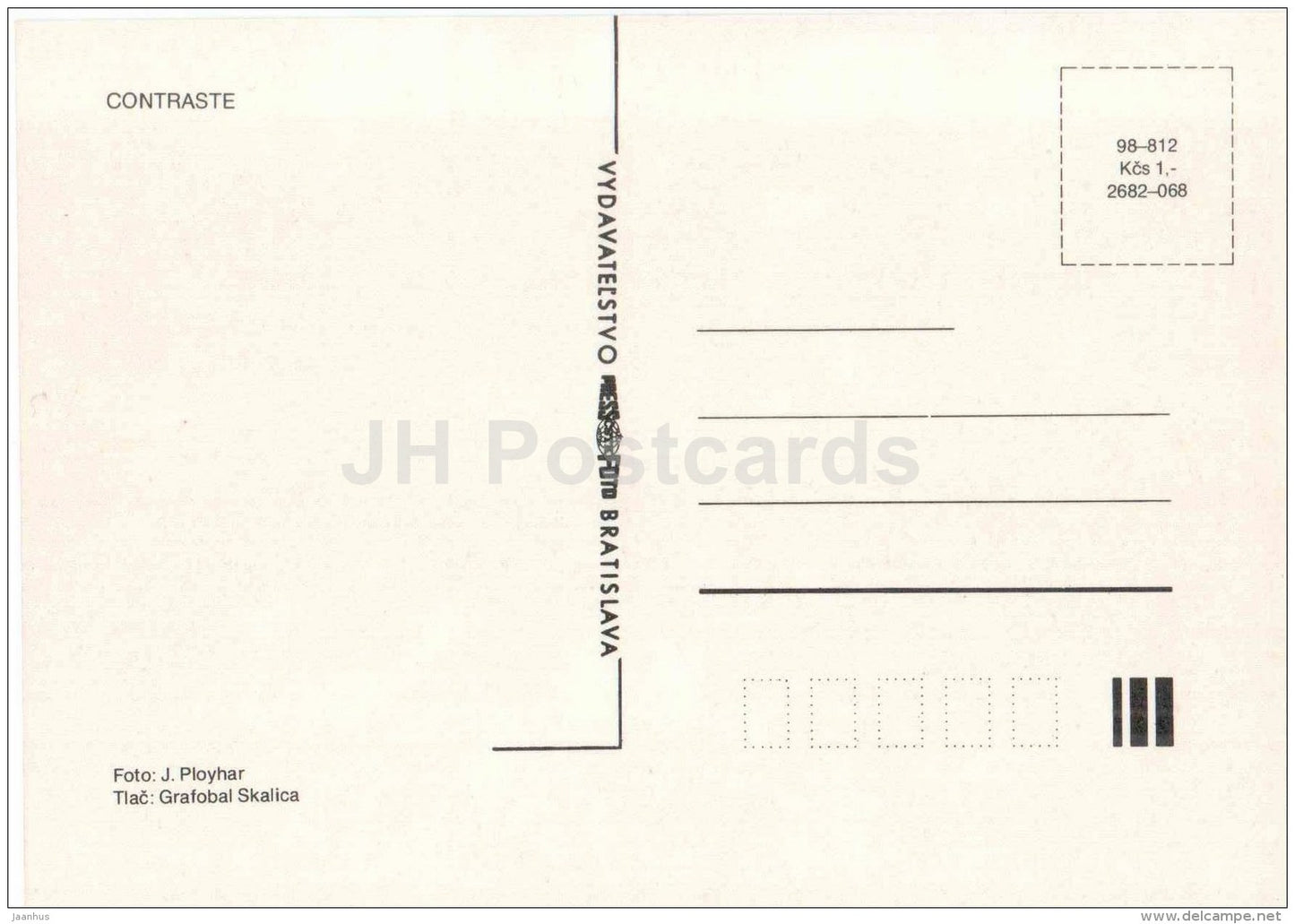 Contraste - dahlia - flowers - Slovakia - Czechoslovakia - unused - JH Postcards