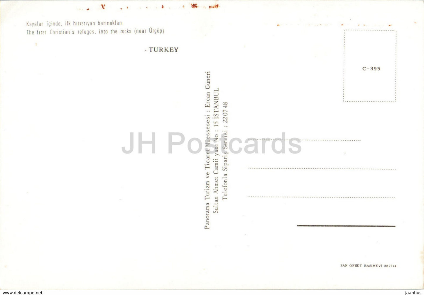 The first Christians refuges into the rocks neat Urgup - Turkey - unused