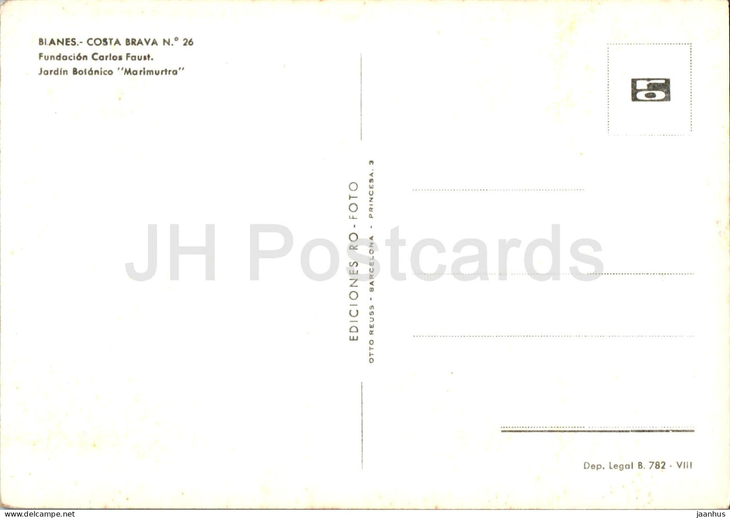Blanes - Costa Brava - Fundacion Carlos Faust - Jardin Boranico Marimurtra - 26 - Espagne - inutilisé