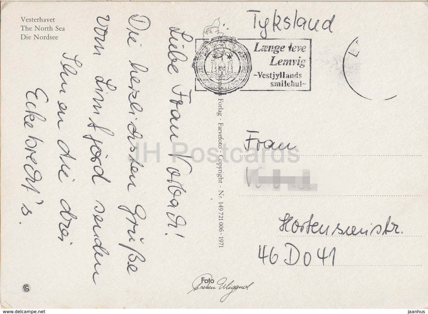 Vesterhavet - Mer du Nord - Nordsee - Danemark - occasion