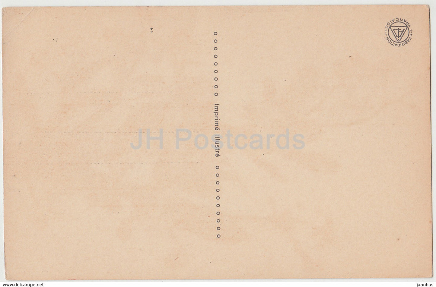 blue flowers - old postcard - France - unused