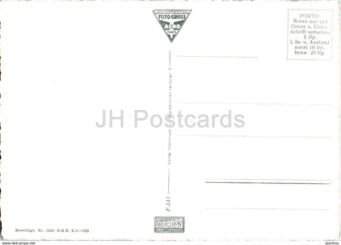 Fliegeraufnahme Gabris mit Santis - 331 - old postcard - Switzerland - unused