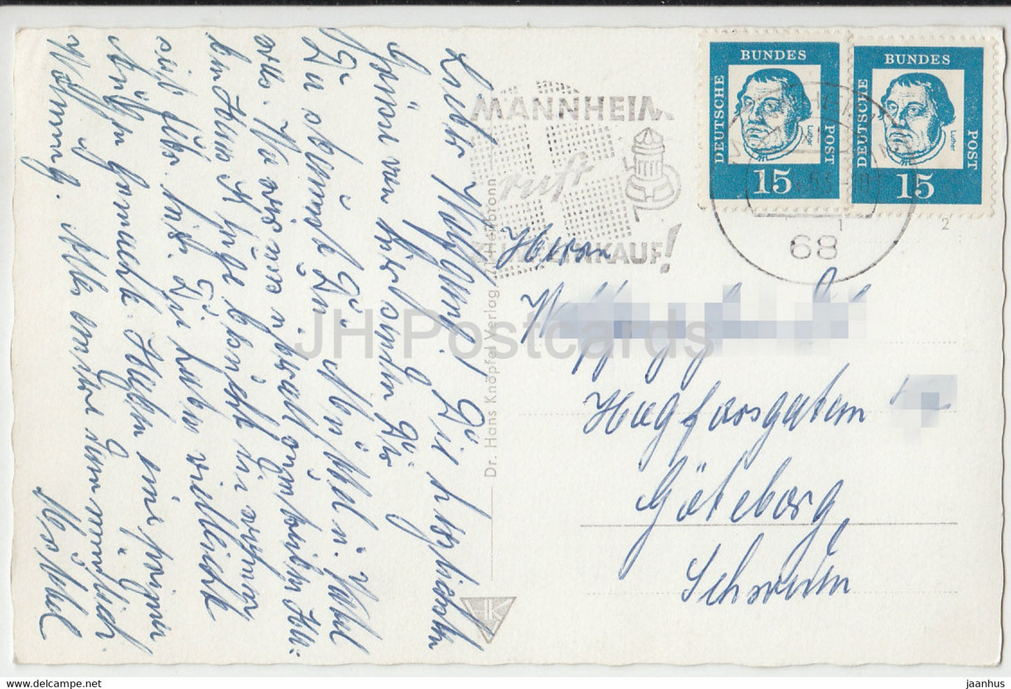 Mannheim an Rhein und Neckar - 1965 - Allemagne - occasion