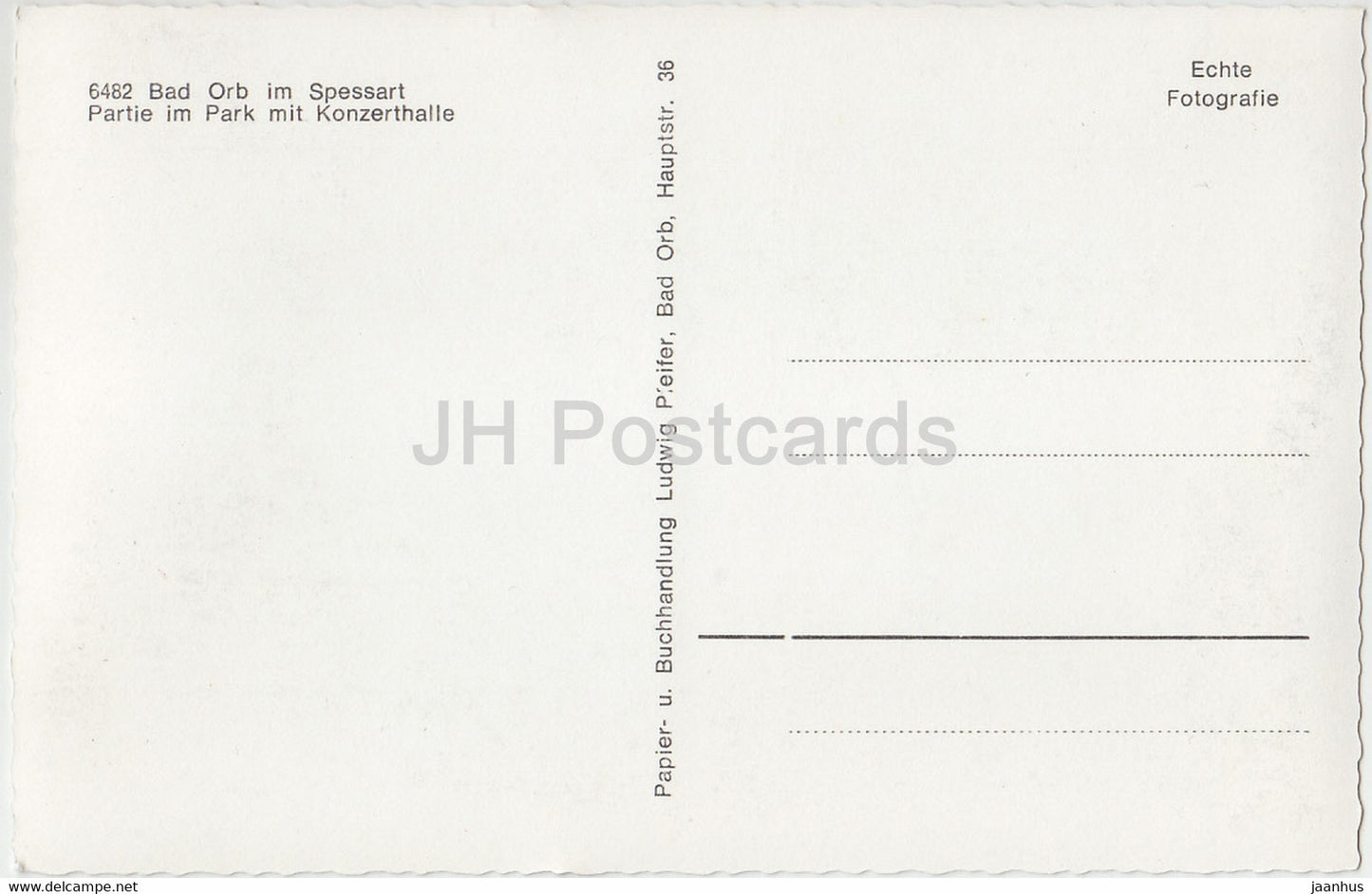 Bad Orb im Spessart - Partie im Park mit Konzerthalle - Allemagne - inutilisé