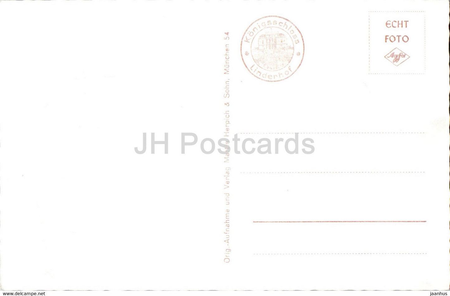 Schloss Linderhof - 292 - castle - old postcard - Germany - unused