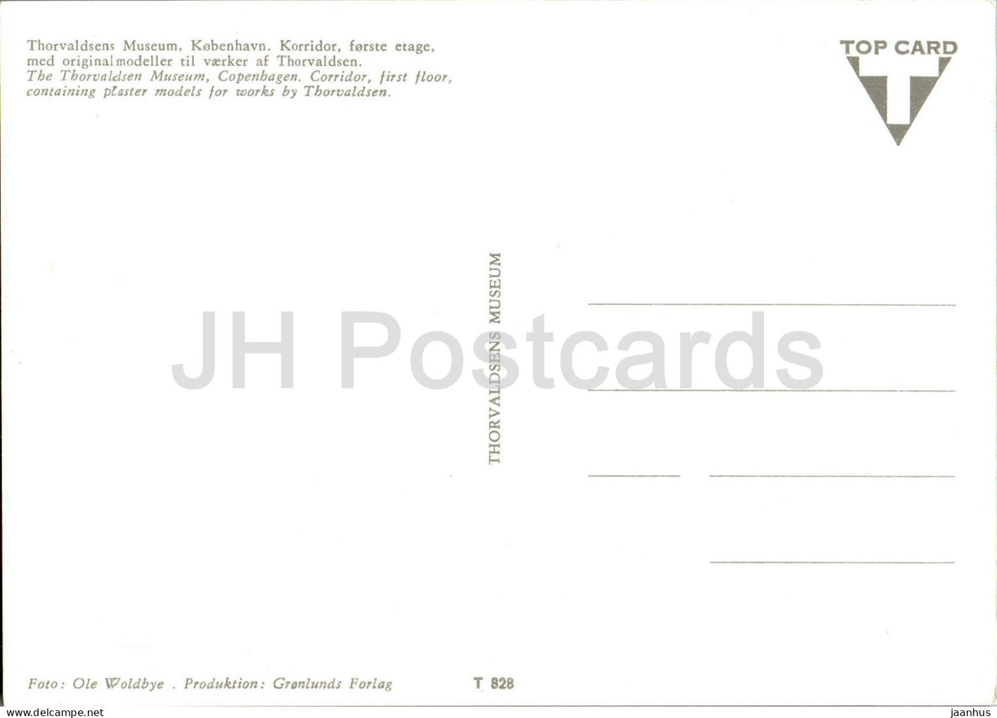 Copenhagen - Kobenhavn - Thorvaldsen Museum - Korridor - corridor - first floor - T 828 - Denmark - unused