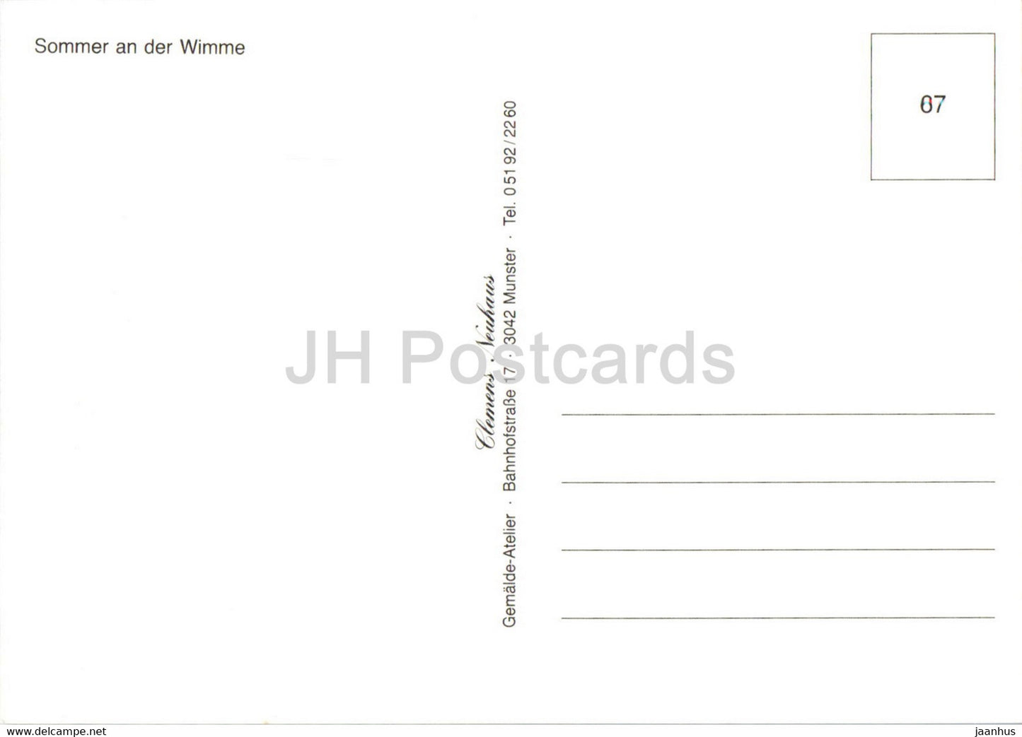 peinture de Clemens Neuhaus - Sommer an der Wimme - Art allemand - Allemagne - inutilisé