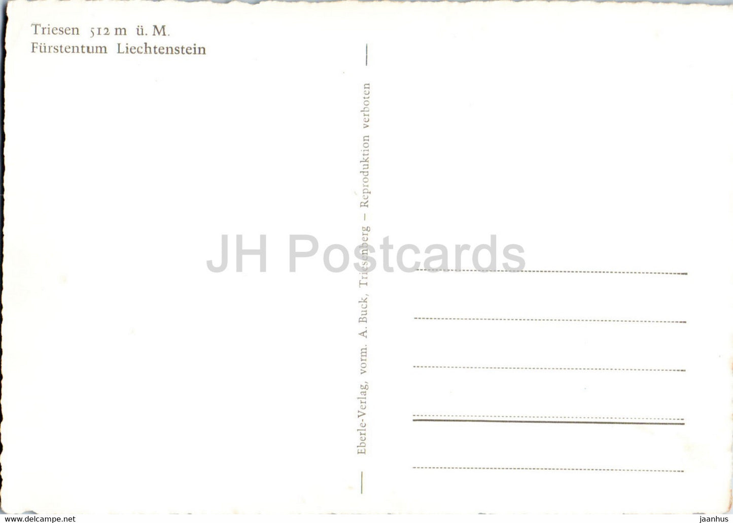 Triesen 512 m - Fürstentum Liechtenstein - 1208 - alte Ansichtskarte - Liechtenstein - unbenutzt