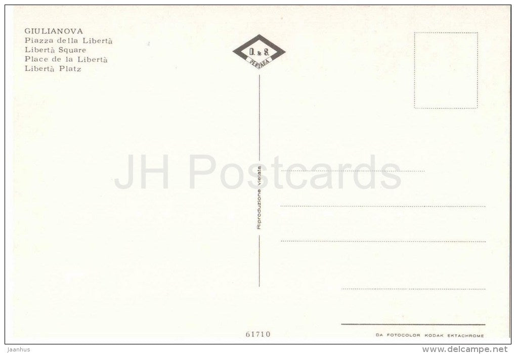 Piazza della Liberta - Giulianova - Liberta Square - monument - 61710 - Italia - Italy - unused - JH Postcards