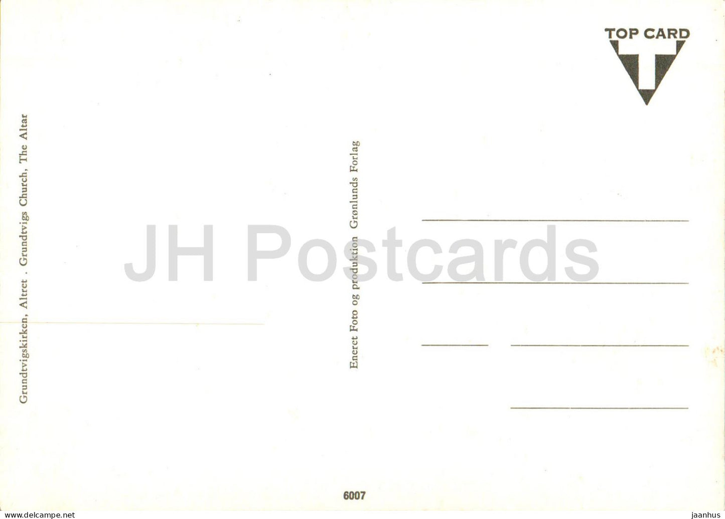 Kopenhagen – Kobenhavn – Grundtvigskirken – Grundtvigskirche – Der Altar – 6007 – Dänemark – unbenutzt