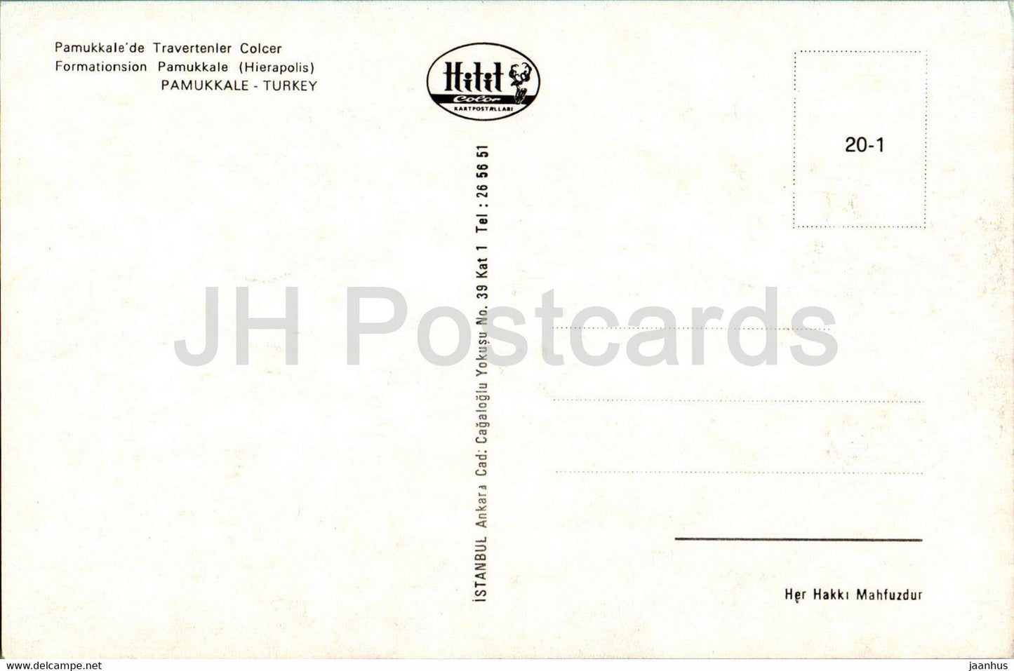 Formations Pamukkale - Hierapolis - 20-1 - Turkey - unused
