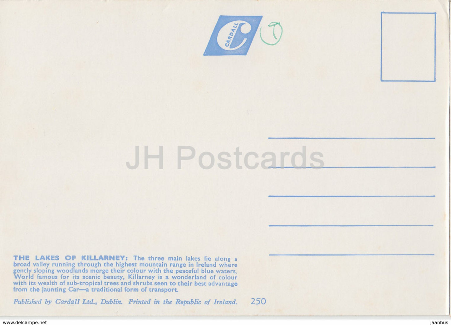 The Lakes of Killarney - Ireland - unused