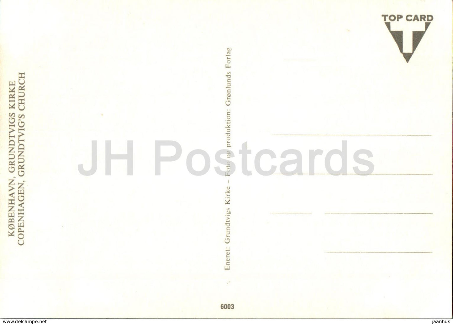 Kopenhagen - Kobenhavn - Grundtvigskirken - Grundtvigskirche - 6003 - Dänemark - unbenutzt