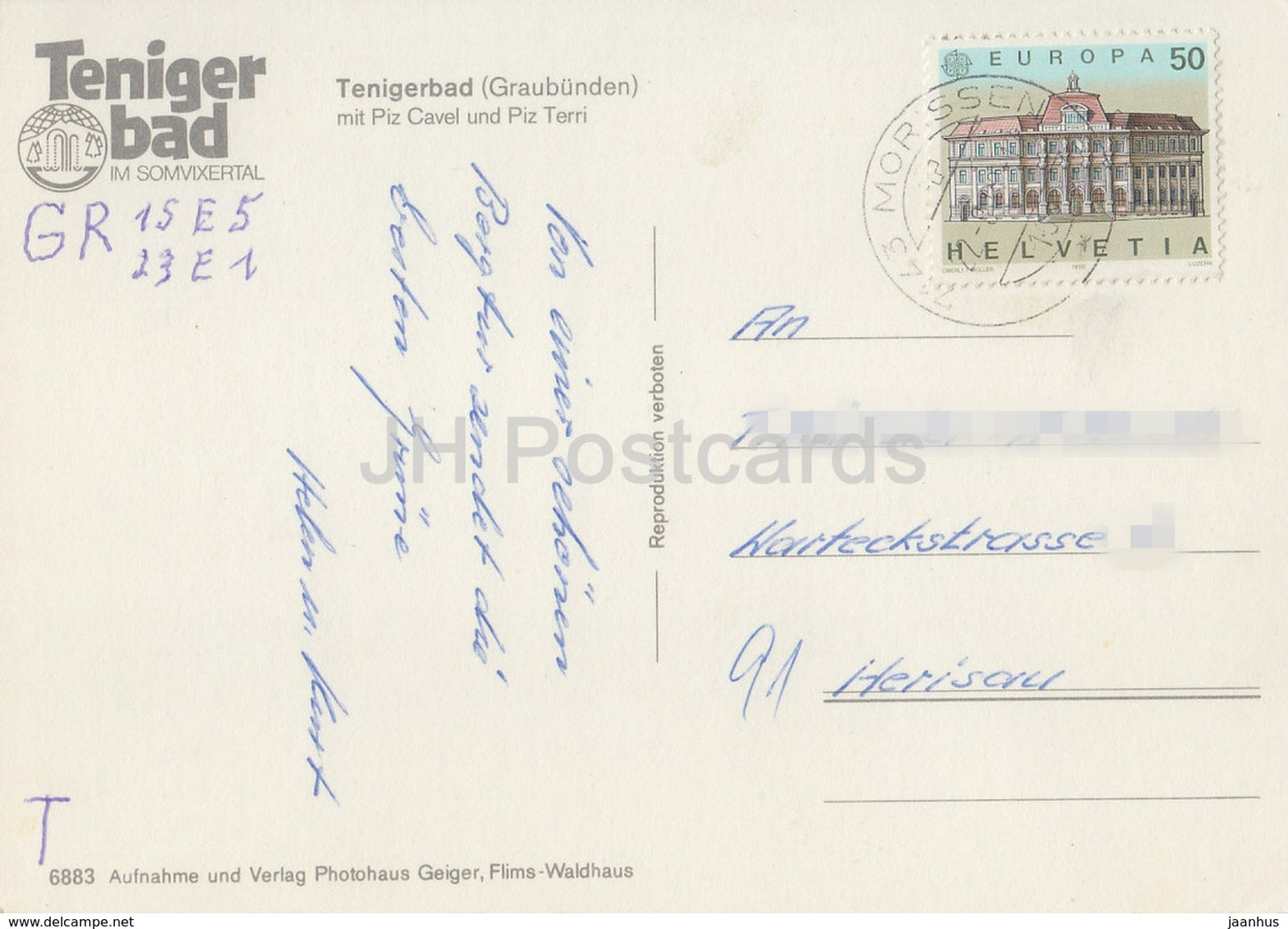 Tenigerbad - Graubunden mit Piz Cavel und Piz Terri - 6883 - Suisse - occasion