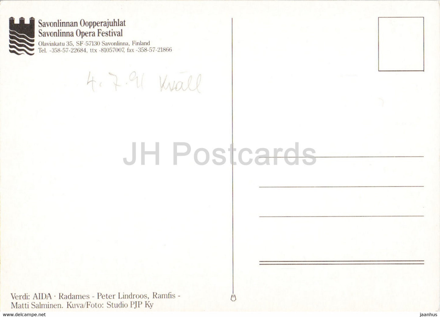 Savonlinna Opera Festival - Verdi Aida - Finland - unused