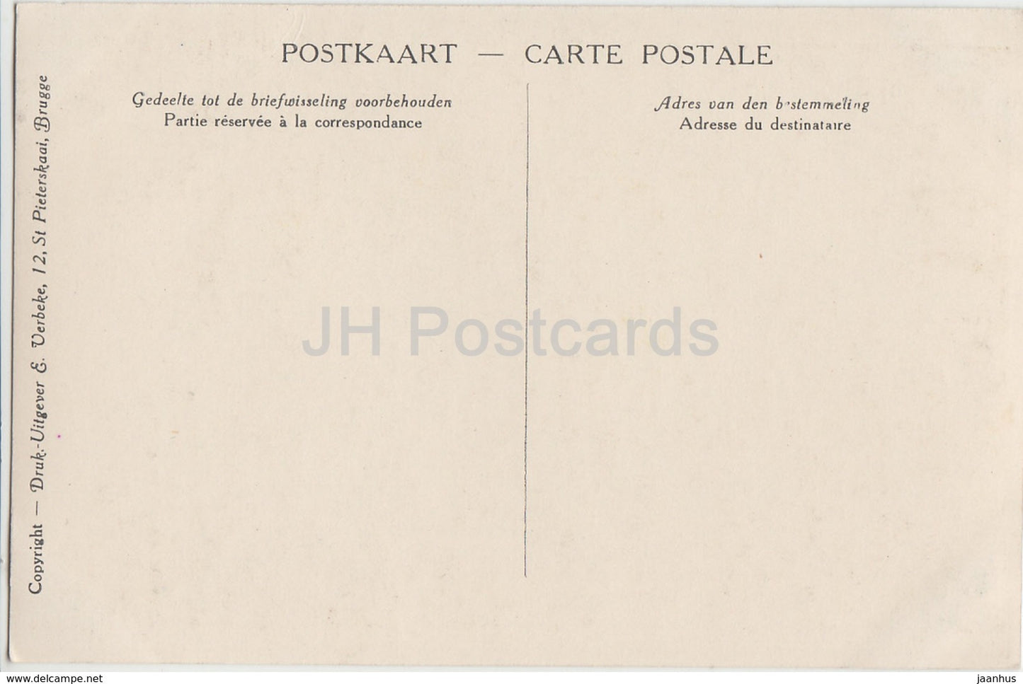 Brugge - Bruges - Huis der Vrije Kanselarij - Maison du Franc - illustration - old postcard - Belgium - unused