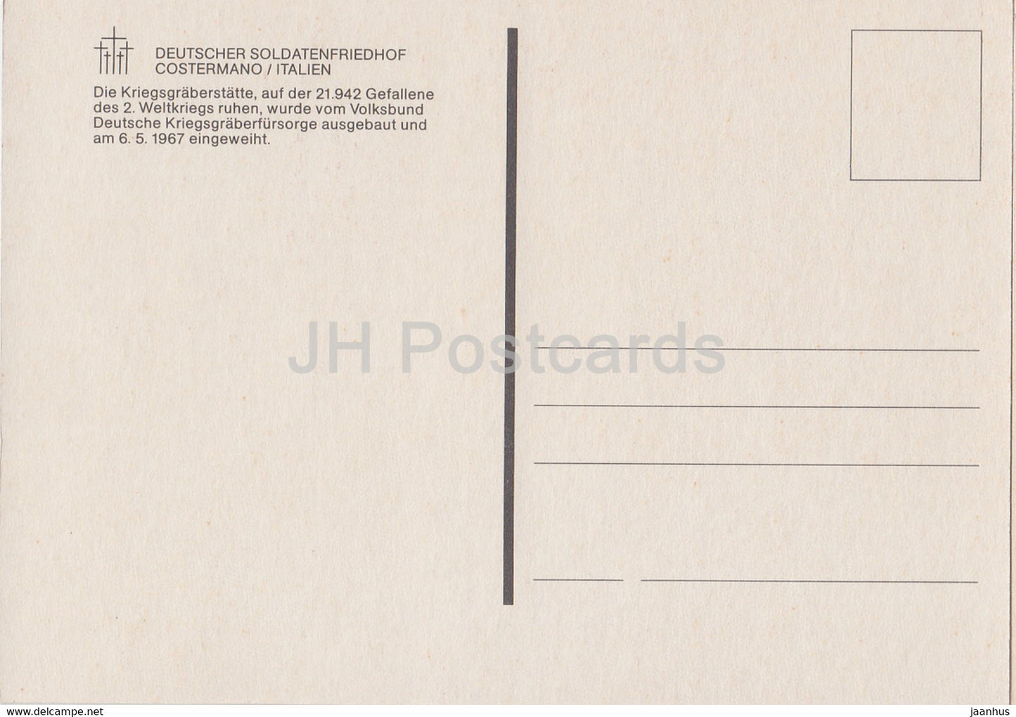 Costermano - Deutscher Soldatenfriedhof - German Soldiers Cemetery - 2 - Italy - Italia - unused