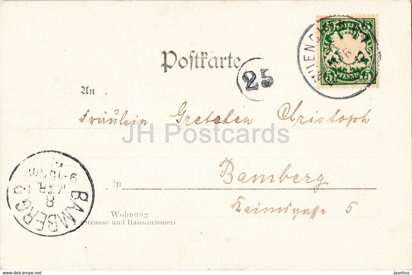 Gruss aus Munchen - Munich - Mariensaule - old postcard - 1898 - Germany - used