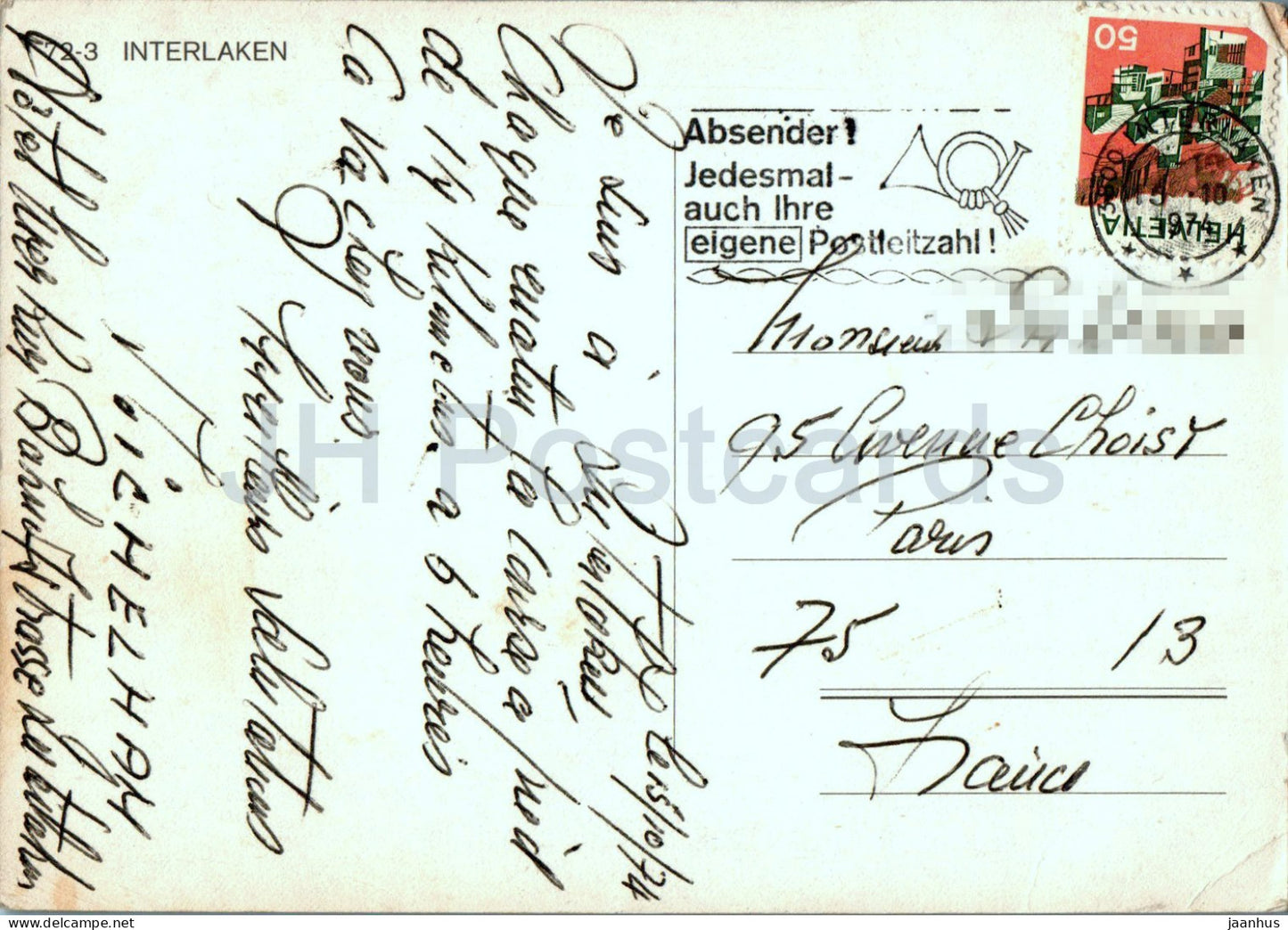 Interlaken - 72-3 - 1974 - Suisse - occasion