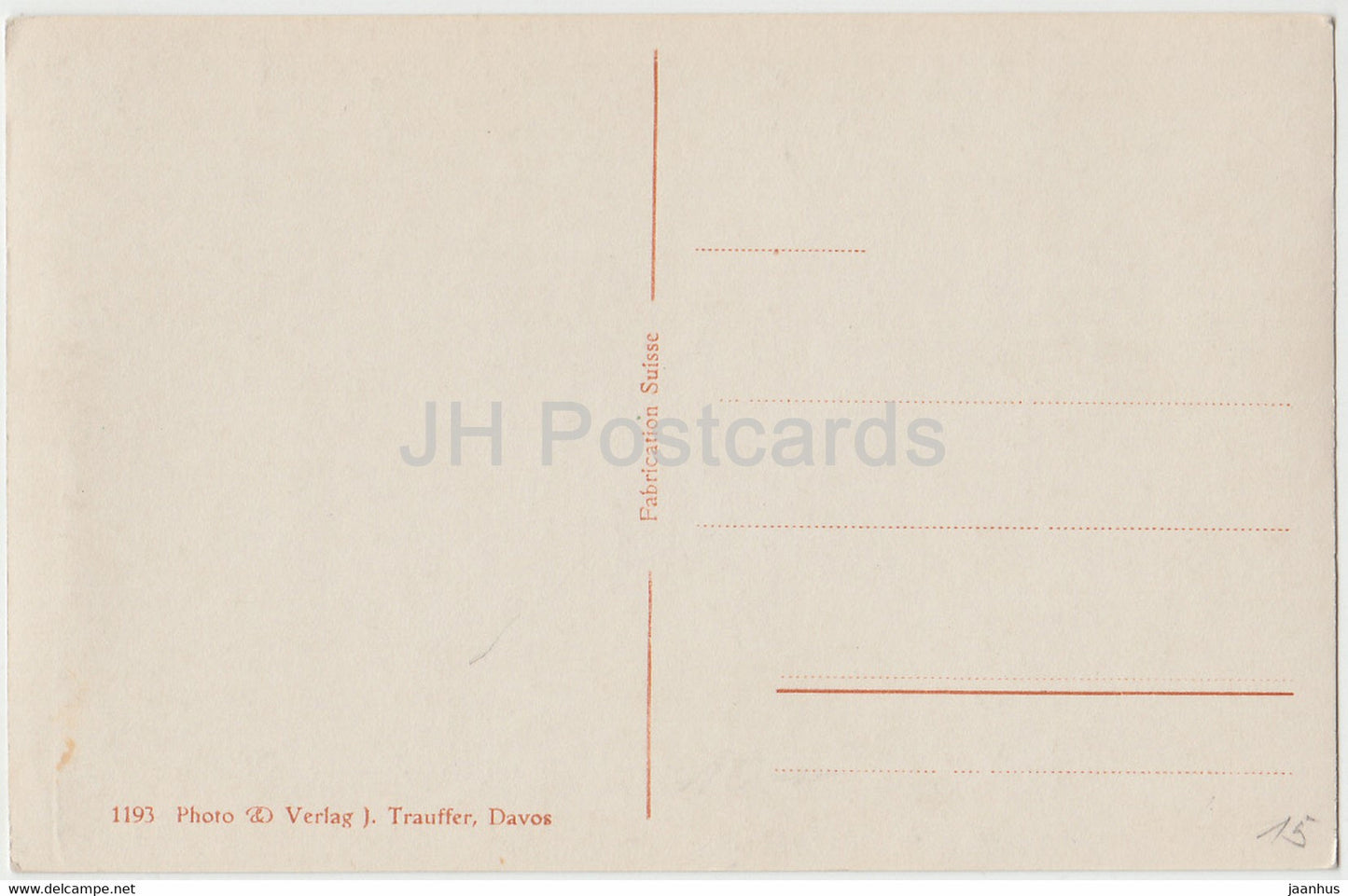 Davos gegen Dischmatal - 1193 - alte Postkarte - Schweiz - ungebraucht