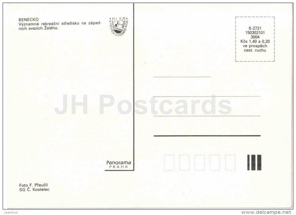 Benecko - Krkonose - hotel - Hancova bouda - Czechoslovakia - Czech - unused - JH Postcards