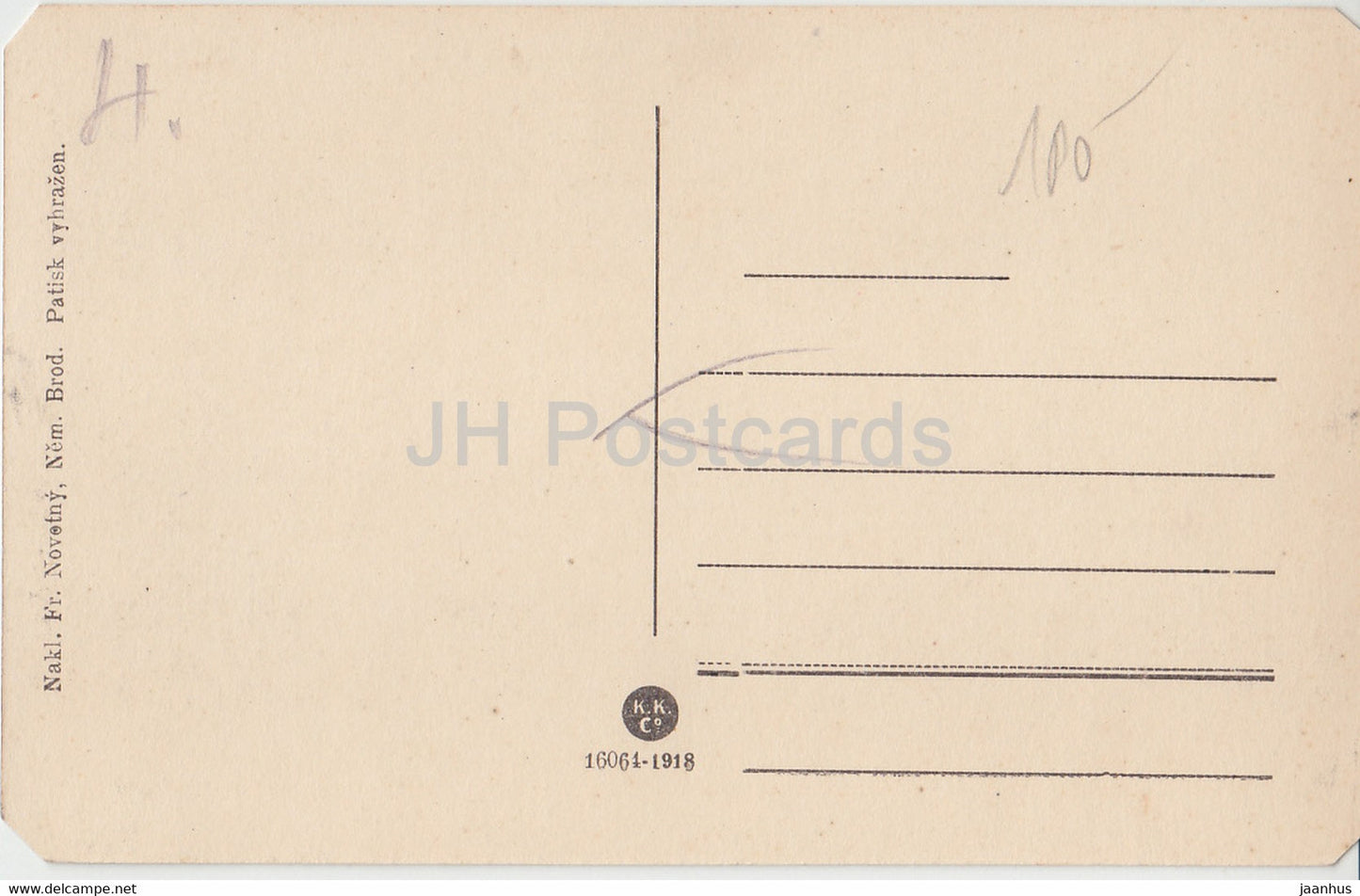 Nem Brod - Komenskeho trida - old postcard - 1918 - Czech Republic - unused